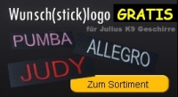 GRATIS *** Wunsch(stick)logo f�r Julius K9 Geschirre *** GRATIS